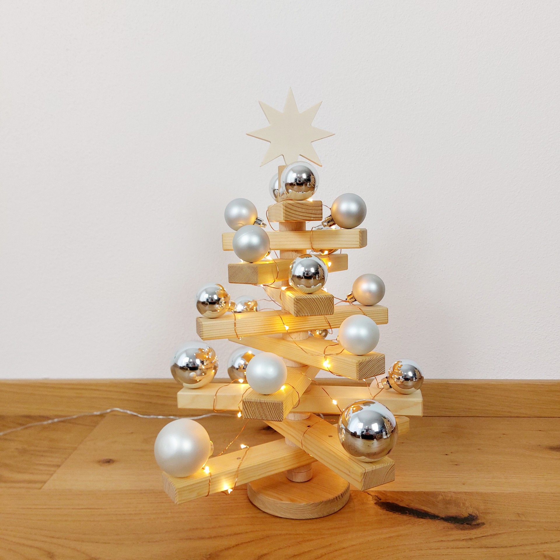 M-Holzweihnachtsbaum STELO - Winterliches Silber